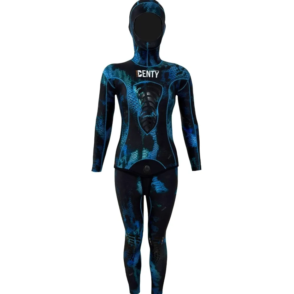 DENTY SPEARFISHING Combinaison Chasse Sous-Marine^Combinaison de chasse sous marine Femme Anaconda 5 mm Bleu
