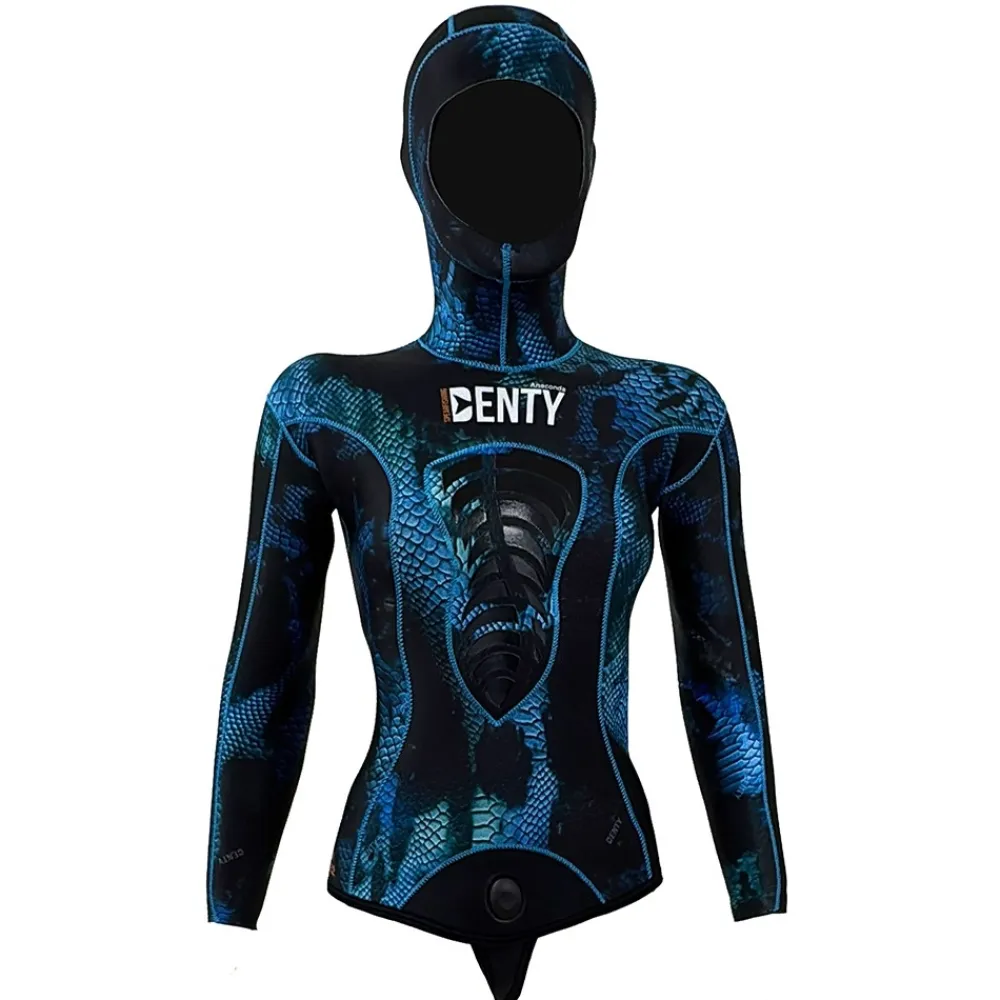 DENTY SPEARFISHING Combinaison Chasse Sous-Marine^Combinaison de chasse sous marine Femme Anaconda 5 mm Bleu