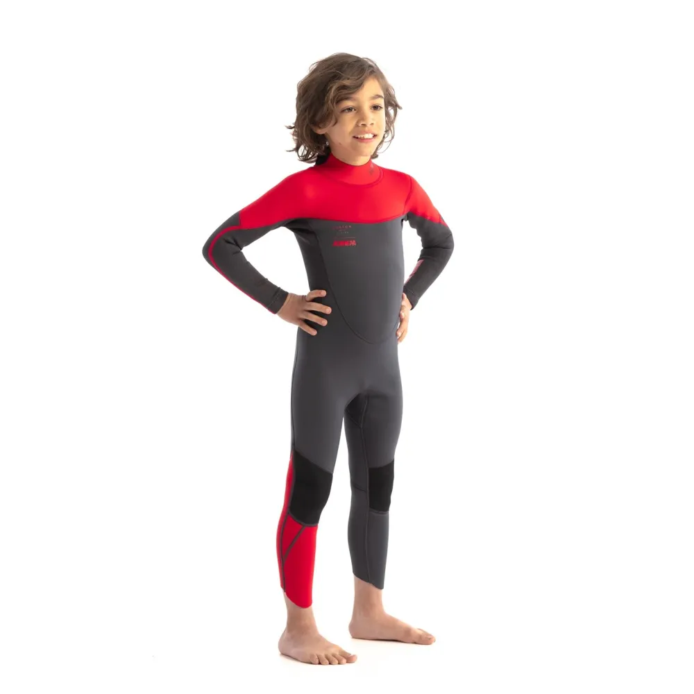 JOBE Spécial Enfant|Combinaison Surf Femme^Combinaison enfants Boston 3/2 Back Zip Rouge