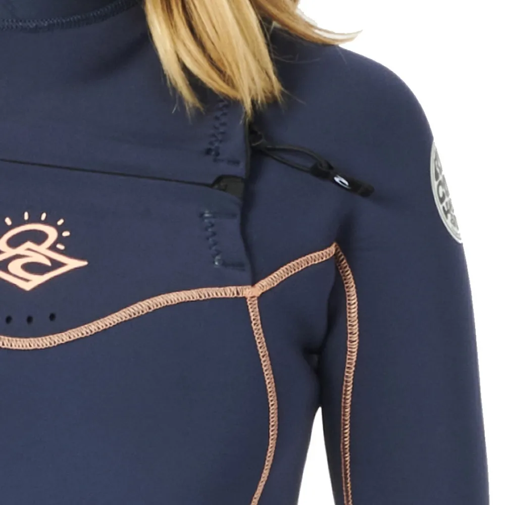 RIP CURL Combinaison Surf Femme|Combinaison Paddle^Combinaison femme Dawn Patrol Perf 3/2 Front zip - Navy