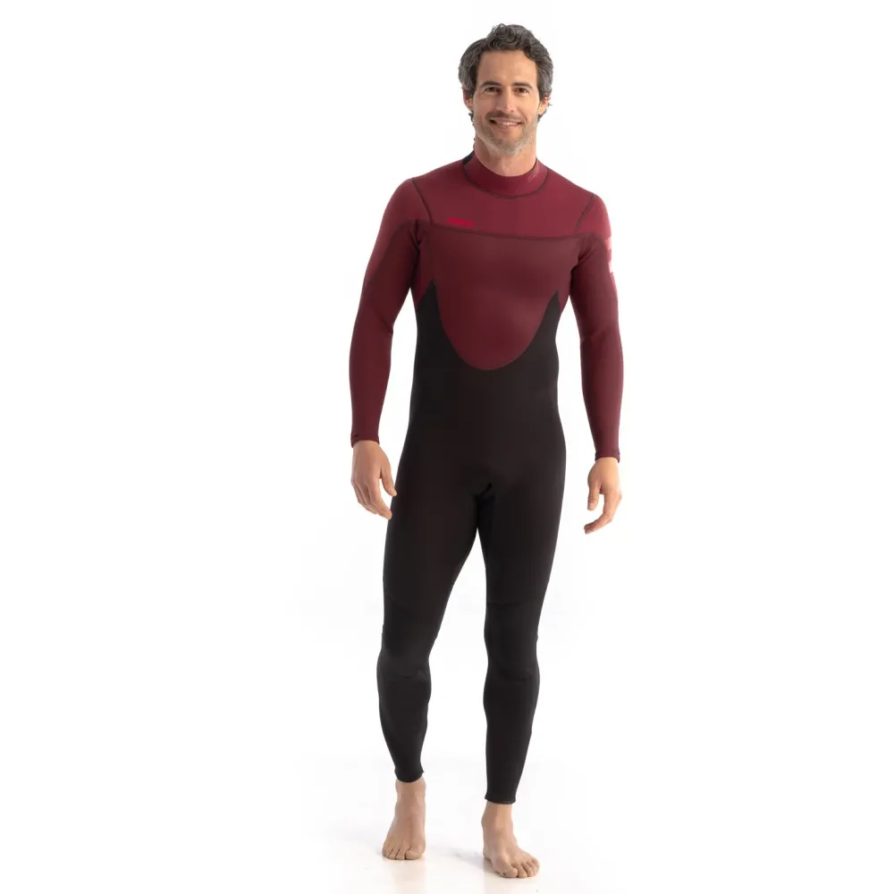 Homme JOBE Combinaison homme Perth 3/2 Back Zip Rouge