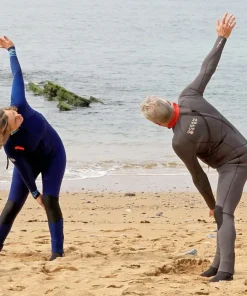 OCEAN STEP Combinaison longe cote homme Dualzip Steamer 4/3mm Gris-Rouge