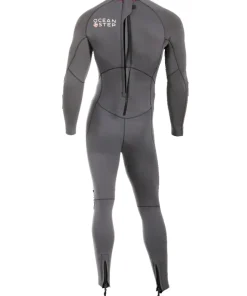 OCEAN STEP Combinaison longe cote homme Dualzip Steamer 4/3mm Gris-Rouge