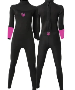 Enfant WAVE POWER Combinaison néoprène enfant fille 4/3mm Black/Fluro Pink