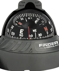 OSCULATI Compas De Navigation^Compas Finder Noir à encastrer avec éclairage Ø rose : 67 mm Inclinaison Max 30°