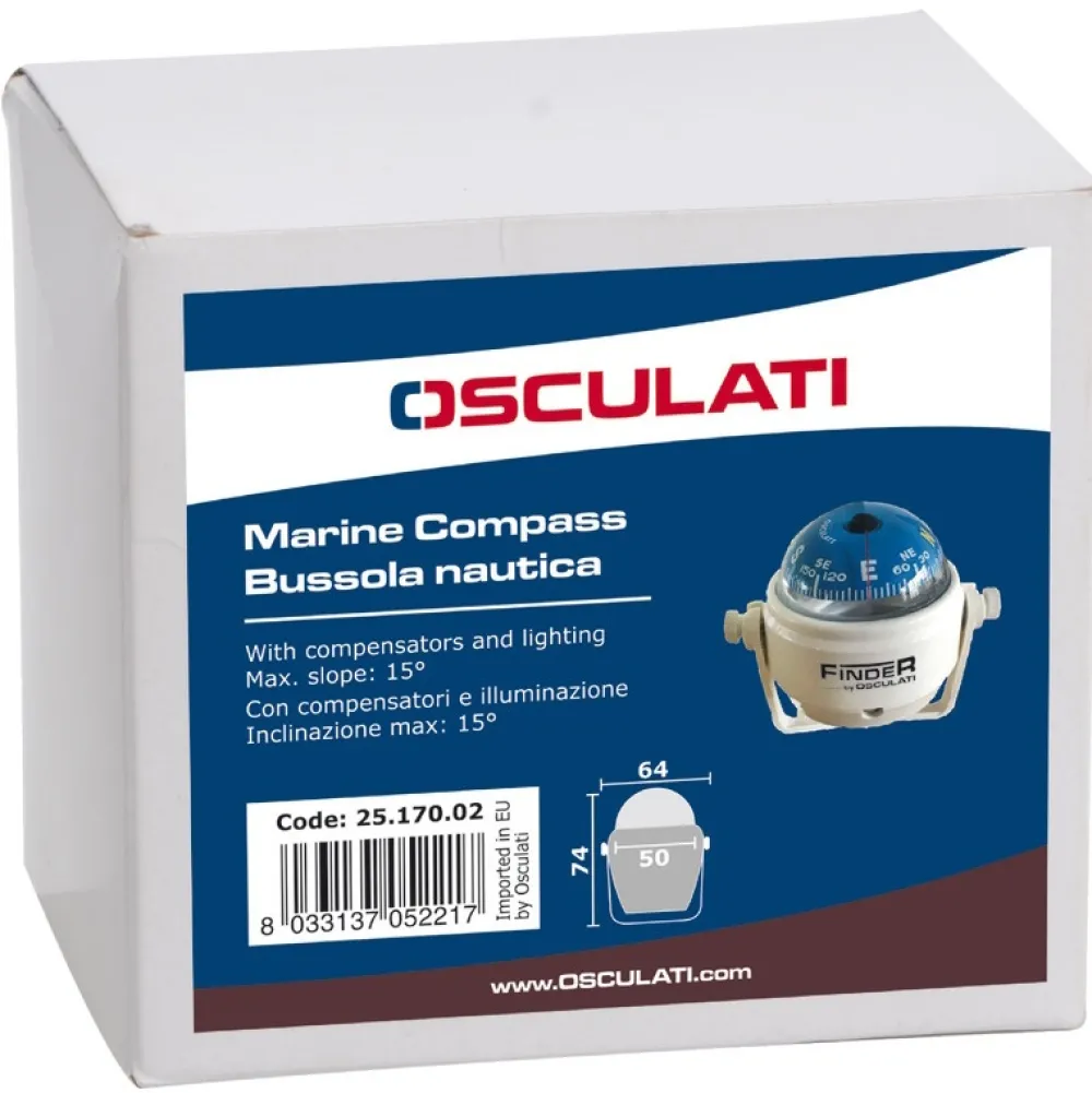 OSCULATI Compas De Navigation^Compas Finder sur étrier, éclairage et compensateur
