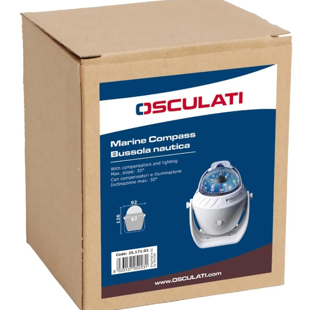 OSCULATI Compas De Navigation^Compas Finder sur étrier, éclairage et compensateur
