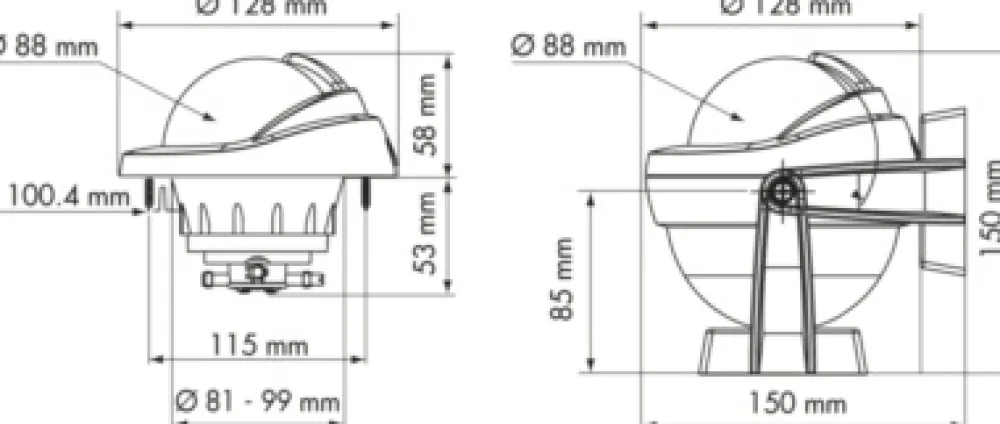 PLASTIMO Compas Offshore 95 blanc à encastrer