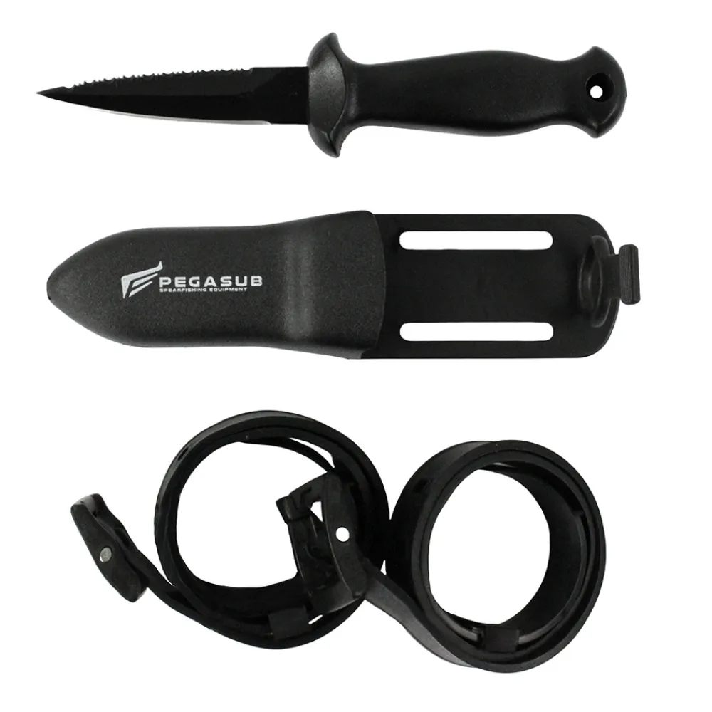 PEGASUB Couteaux|Couteau De Chasse Sous Marine^Couteau chasse sous marine Ninja 9 cm