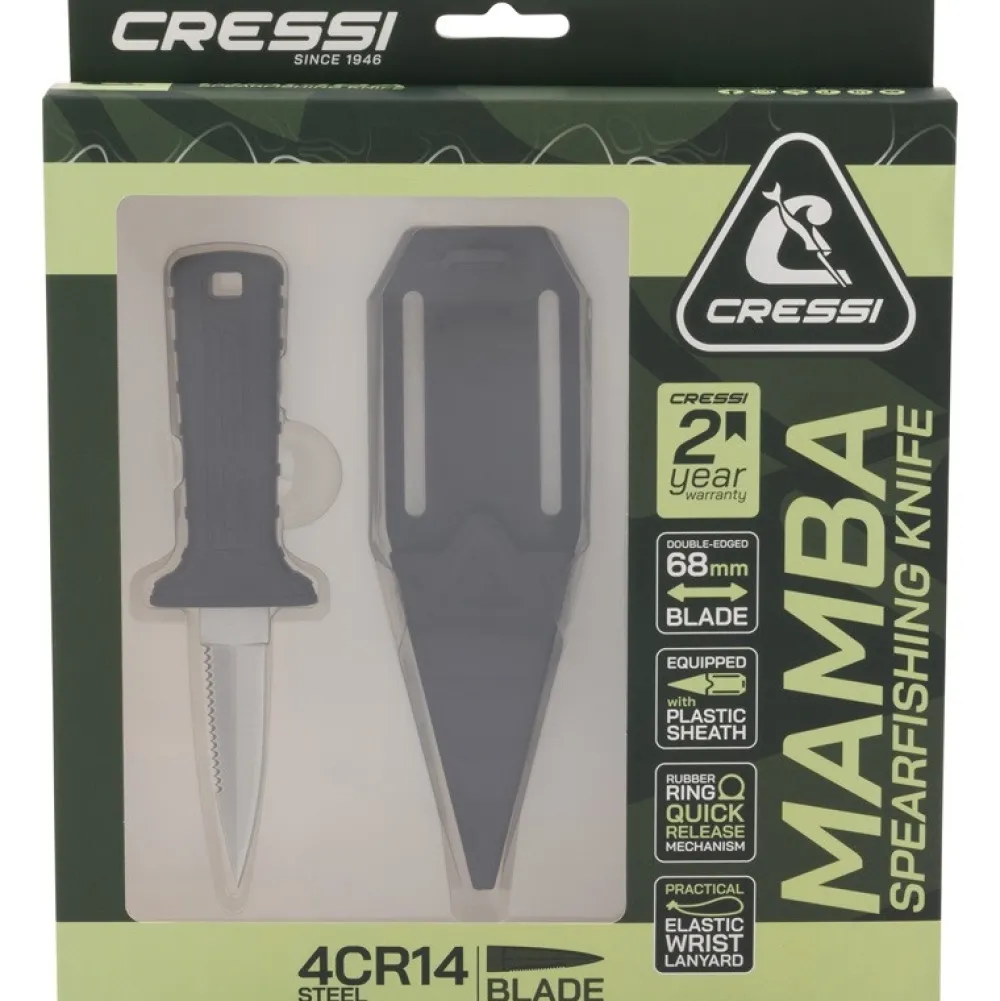 CRESSI-SUB Couteau De Chasse Sous Marine^Couteau Chasse sous marine Cressi Mamba Teflon