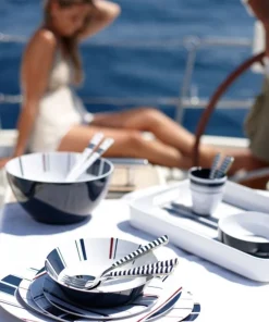 MARINE BUSINESS Vaisselle^Couverts - Collection Monaco - 24 Pièces