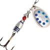 SUISSEX Leurres Truite^Cuiller Tournante Argent Points Bleus - N° 0