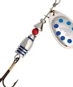 SUISSEX Leurres Truite^Cuiller Tournante Argent Points Bleus - N° 0