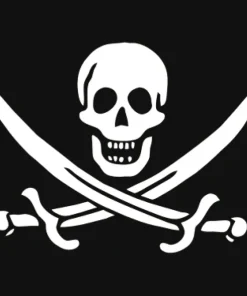 DéCOMARINE Drapeau Pirate 30 x 40