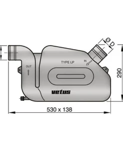 VETUS Echappement Waterlock LP - Ø 75 mm