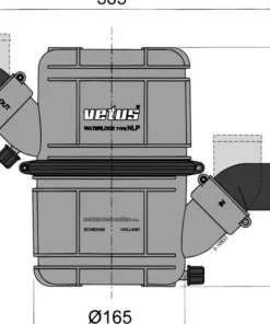 VETUS Circuit Échappement^Echappement Waterlock NLP orientable - Ø 90 mm