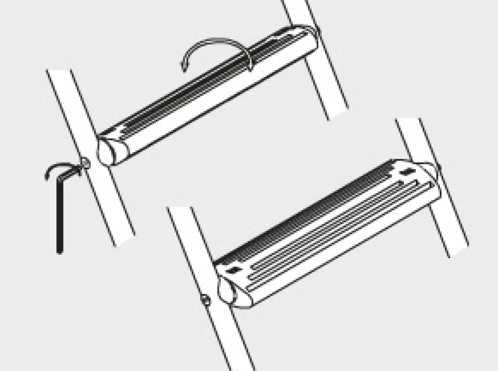 PLASTIMO Echelle bateau 3 échelons pour étrave