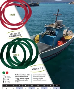 POWERLINE Echeveau nylon rouge 500 m