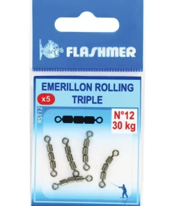FLASHMER Accessoires De Montage Surfcasting|Accessoires De Montages Carnassier^Emerillon Rolling Triple