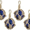 ALIZéS CRéATIONS Nos Meilleurs Prix !|Quincaillerie^Flotteur de pêche en verre bleu - set de 4