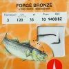 WATER QUEEN Hameçons Surfcasting|Hameçons Carnassier^Forgé bronzé tige courte 9408 BZ 120 cm Hameçons N°2 sur Nylon35/100