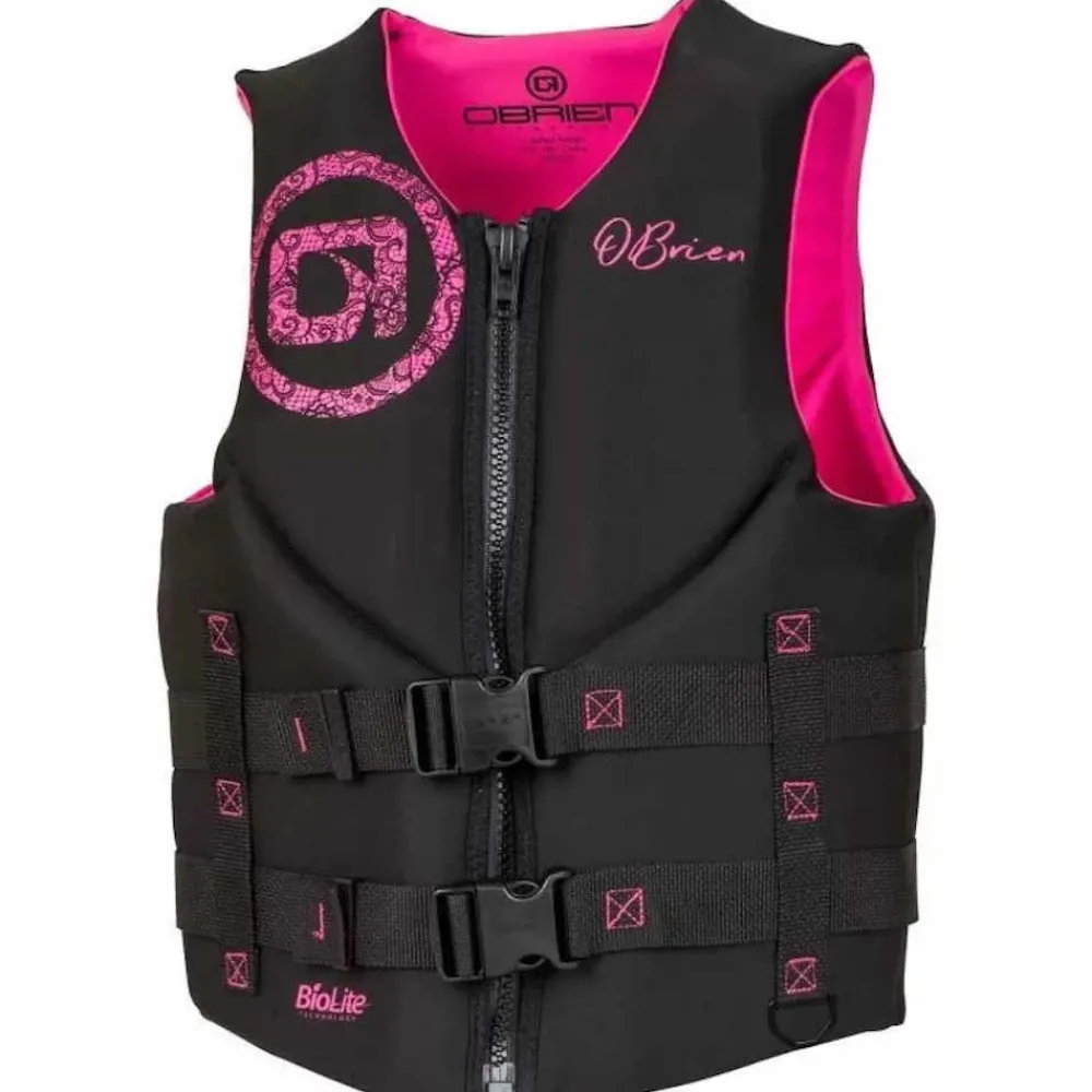 OBRIEN Gilet de flottaison Neo traditional Femme Rose et noir