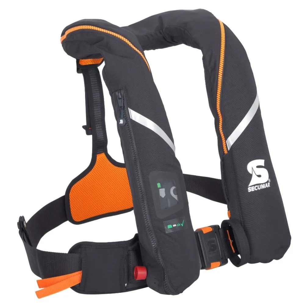 SECUMAR Gilet De Sauvetage^Gilet de sauvetage Automatique Survival 275N  Noir + harnais