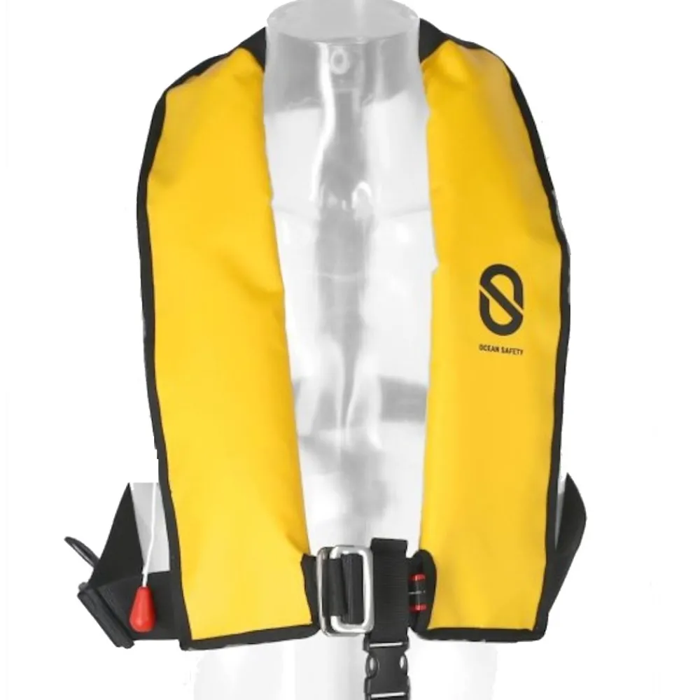 OCEAN SAFETY Gilet gonflable XF 170N Automatique Jaune PVC avec Harnais