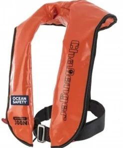 OCEAN SAFETY Gilet De Sauvetage^Gilet gonflable Challenger Worksafe Pro 300N Automatique Orange PVC + Harnais