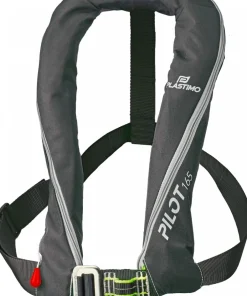PLASTIMO Gilet De Pêche Float Tube|Gilet De Sauvetage^Gilet gonflable Pilot 165N Automatique Noir + Harnais