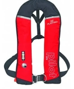 PLASTIMO Gilet De Sauvetage^Gilet gonflable Pilot 275N hydrostatique rouge + harnais