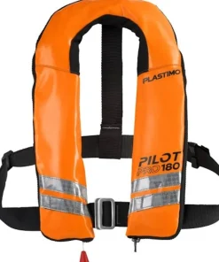 PLASTIMO Gilet gonflable Pilot pro 180 Automatique Pro sensor Orange sans Harnais
