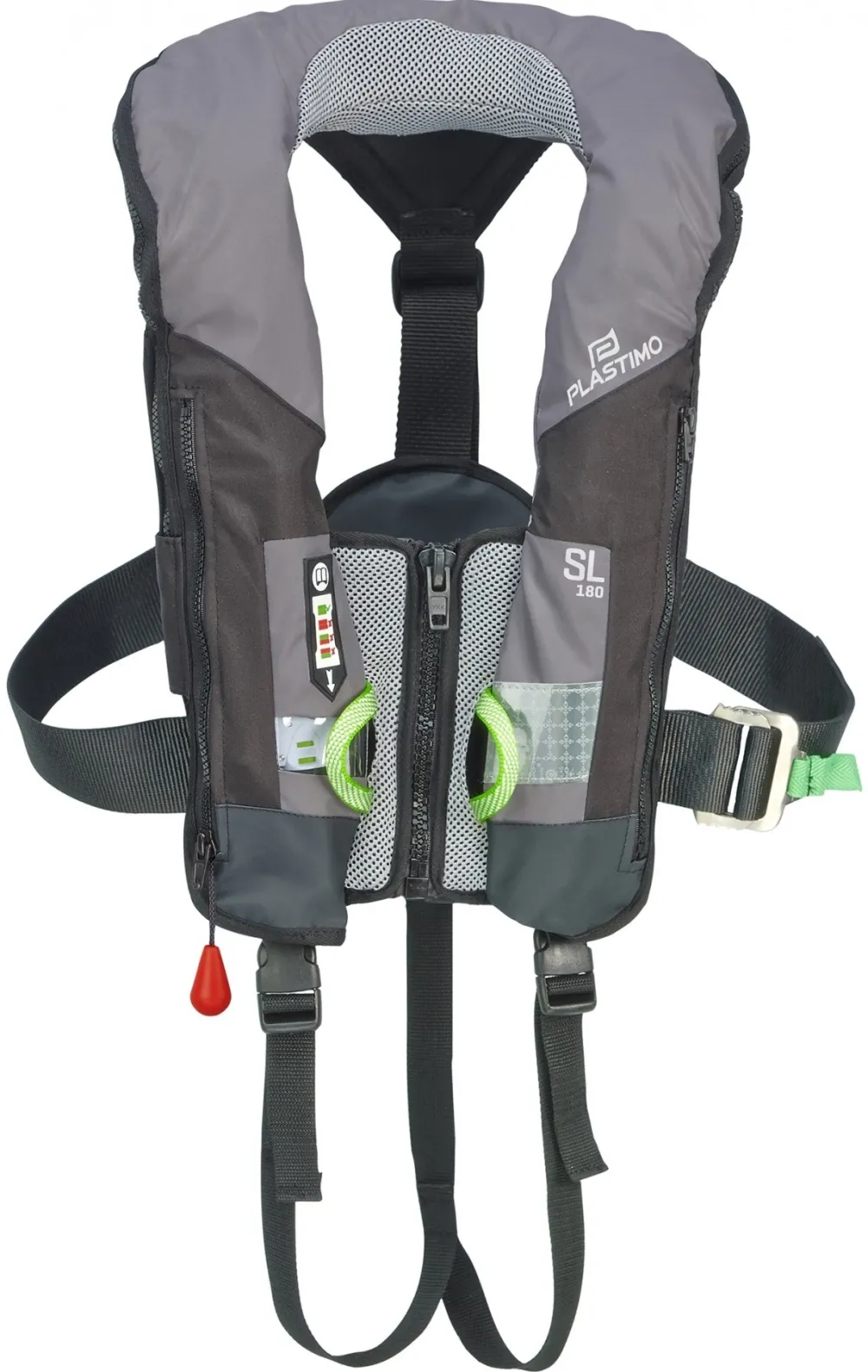 PLASTIMO Gilet gonflable SL 180N automatique gris + harnais| Gilet De Sauvetage