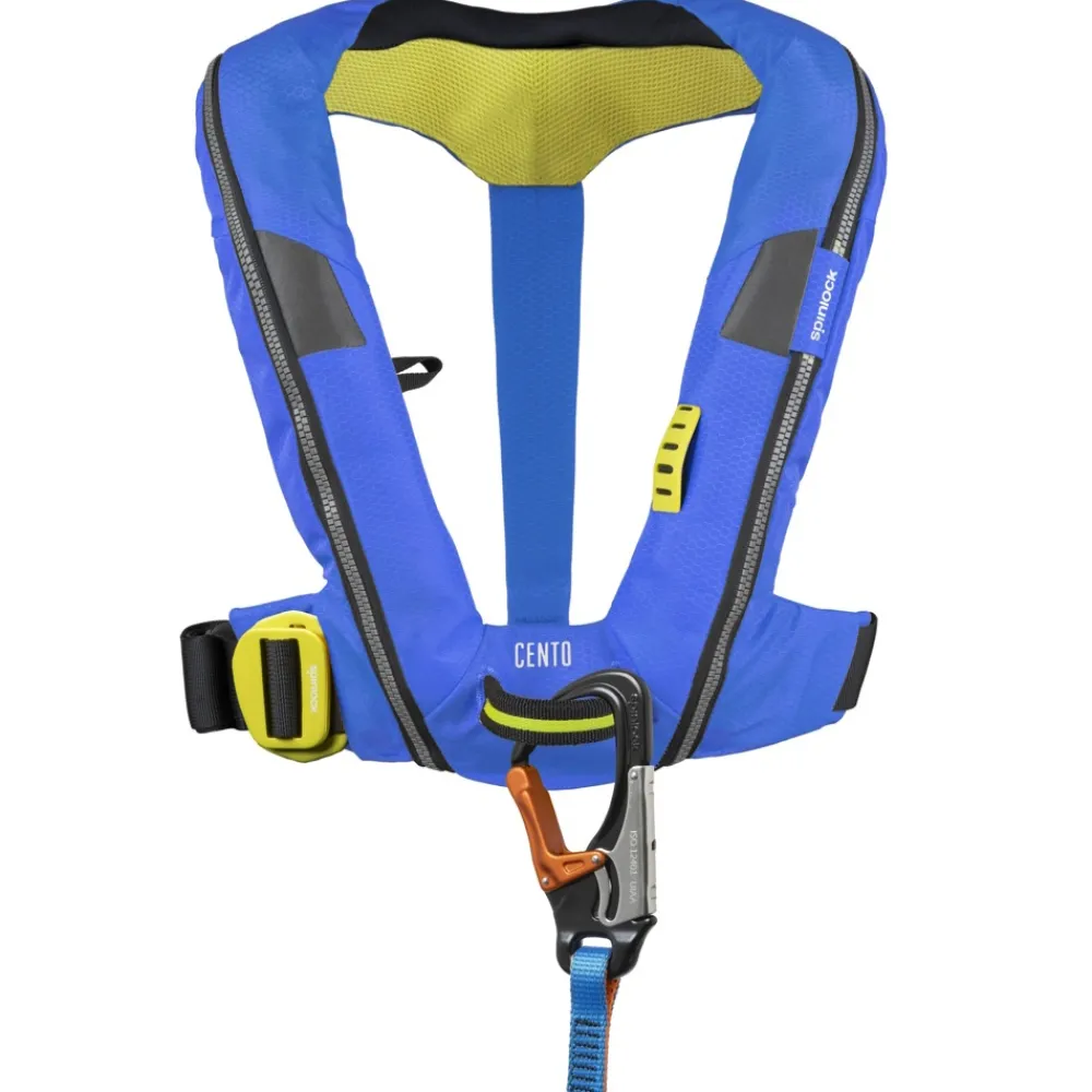 SPINLOCK Gilet gonflable Deckvest CENTO Junior 150 N Automatique Bleu pacifique