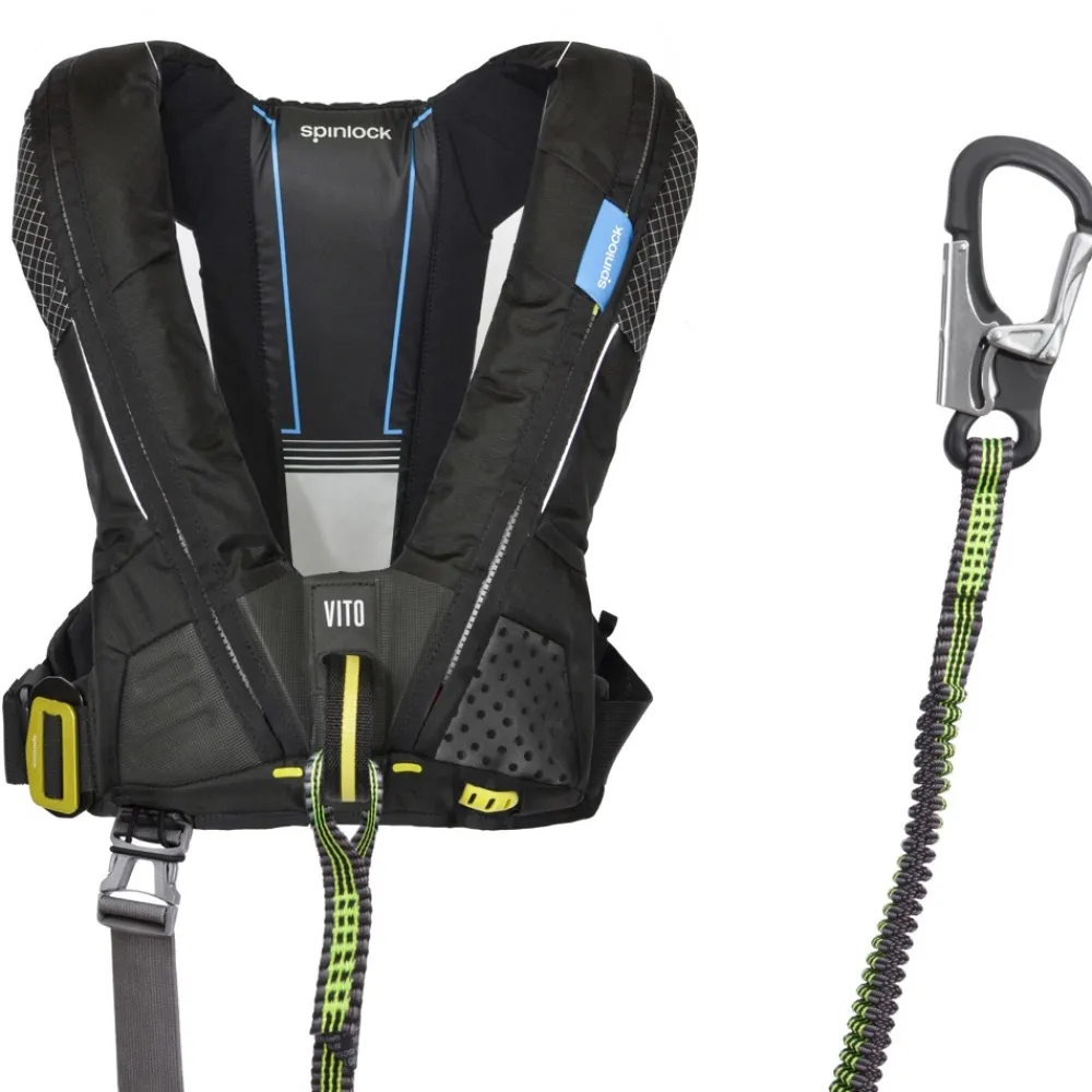 SPINLOCK Gilet De Sauvetage^Gilet gonflable Vito hydrostatique Hammar 170N Noir + Harnais