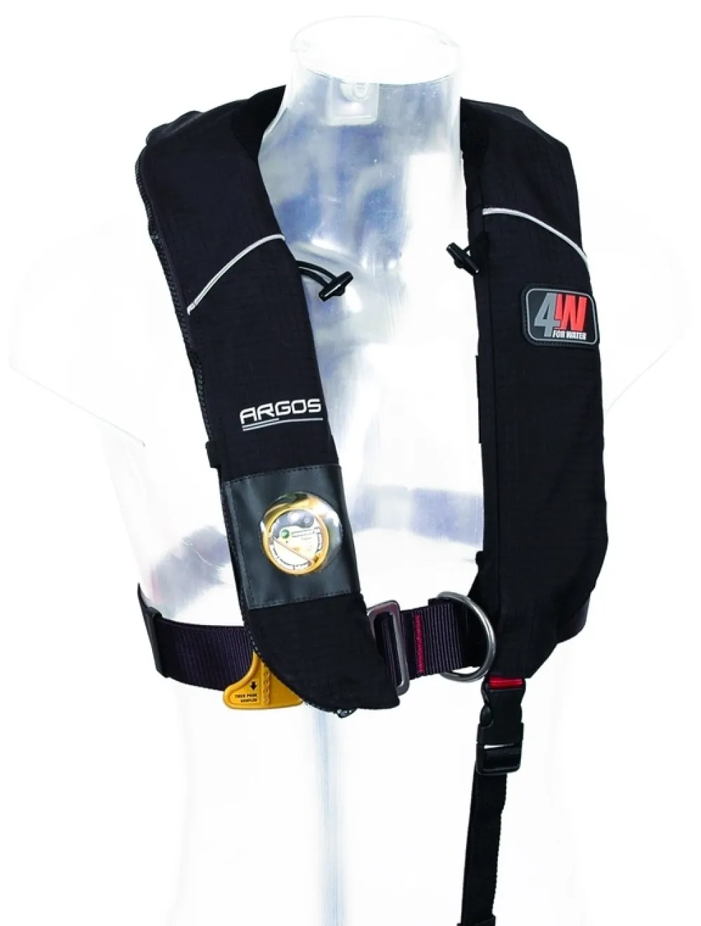 4WATER Gilet gonflable Argos 150N Hydro Hammar noir| Gilet De Sauvetage