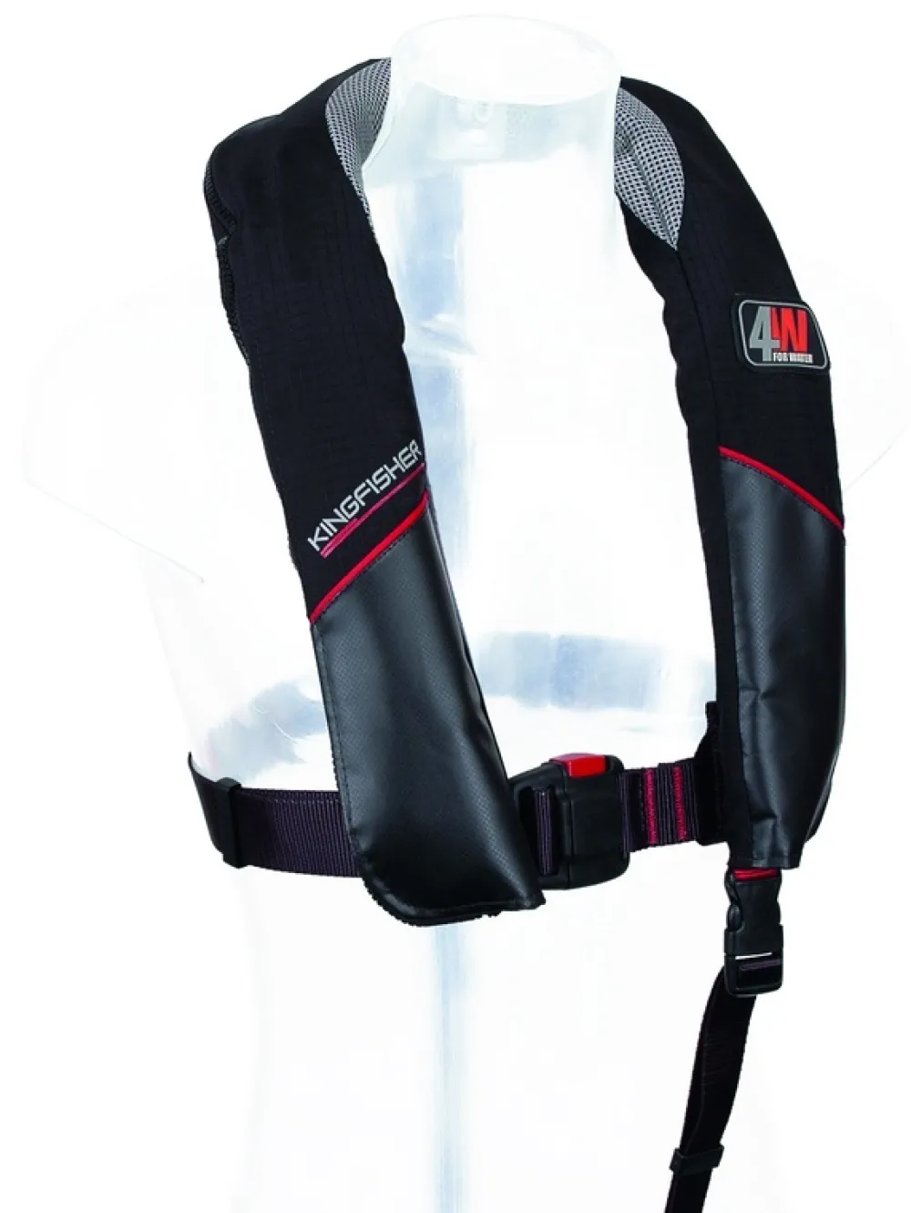 4WATER Gilet gonflable Kingfisher 150N automatique noir| Gilet De Sauvetage