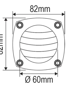 NUOVA RADE Grille d'aeration Grise 8.2 X 8.2 cm