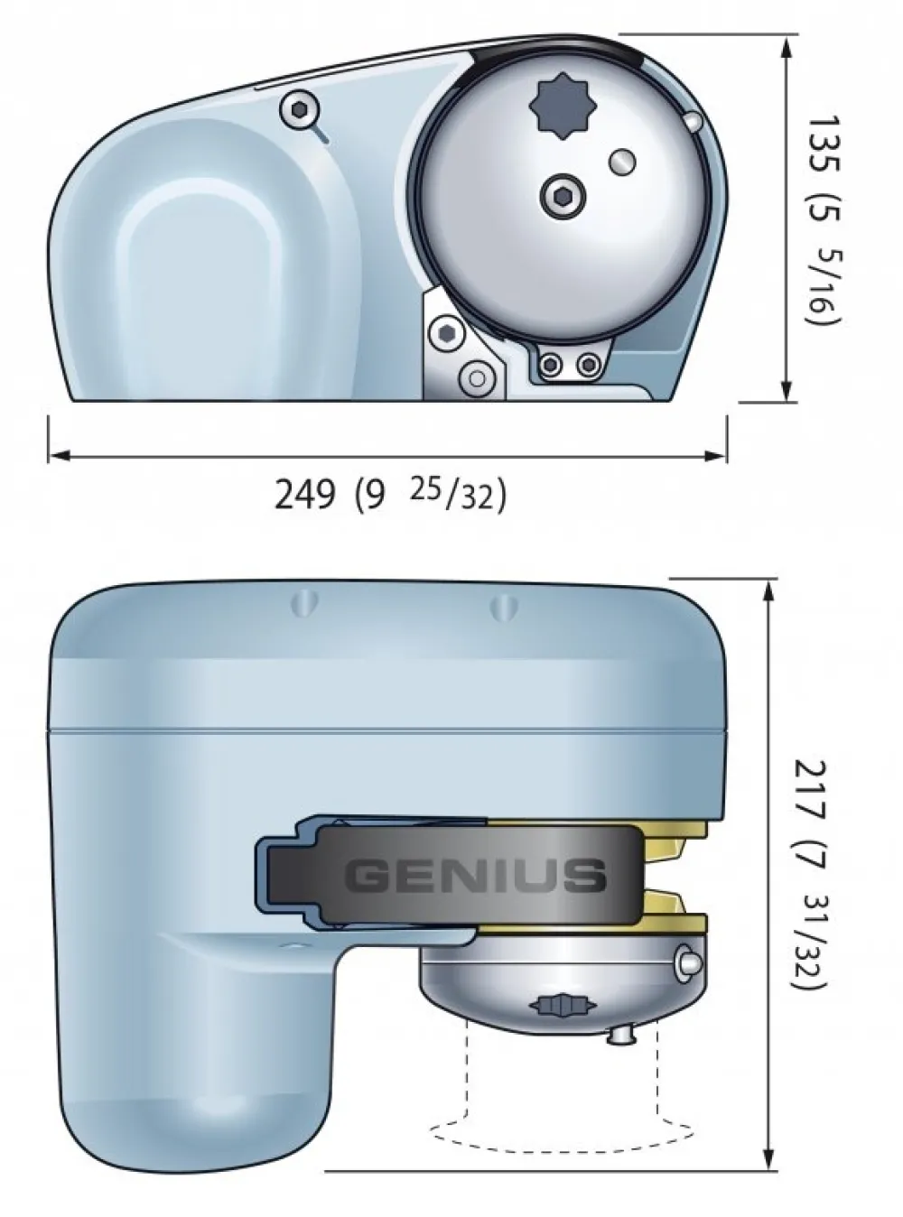 QUICK MARINE Guindeau électrique horizontal Genius GP2