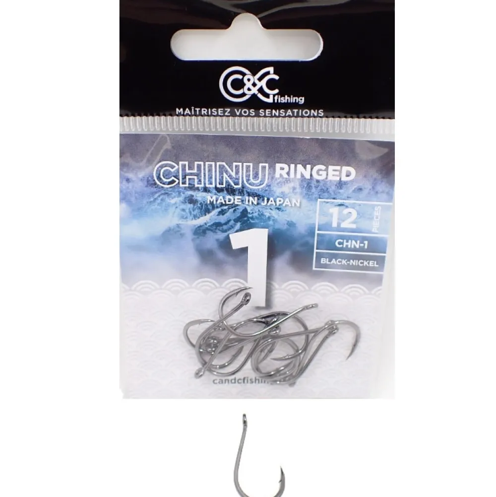 C&C FISHING Hameçon Simple Chinu Ringed