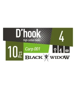DAIWA Hameçon Simple D'Hook Black Widow Carp 001