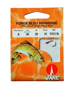 WATER QUEEN Hameçons / Lignes Montées|Hameçon^Hameçons Montés Forgé Bleu Renversé à Cran Collé et Vernis 9333 BL 50 cm