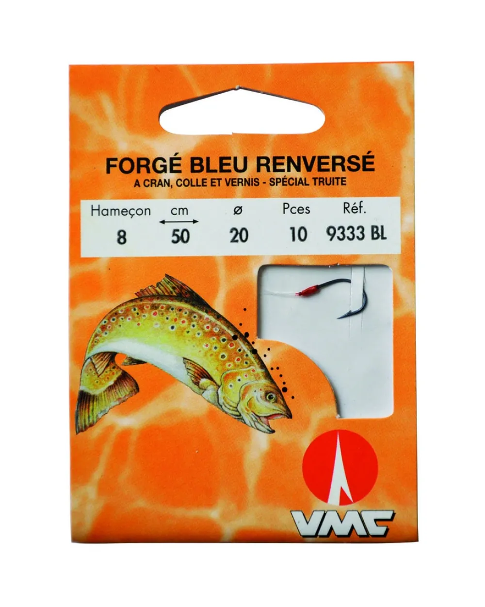 WATER QUEEN Hameçons / Lignes Montées|Hameçon^Hameçons Montés Forgé Bleu Renversé à Cran Collé et Vernis 9333 BL 50 cm