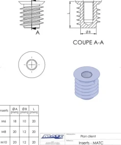 MATC Insert étanche inox - Diamètre 12