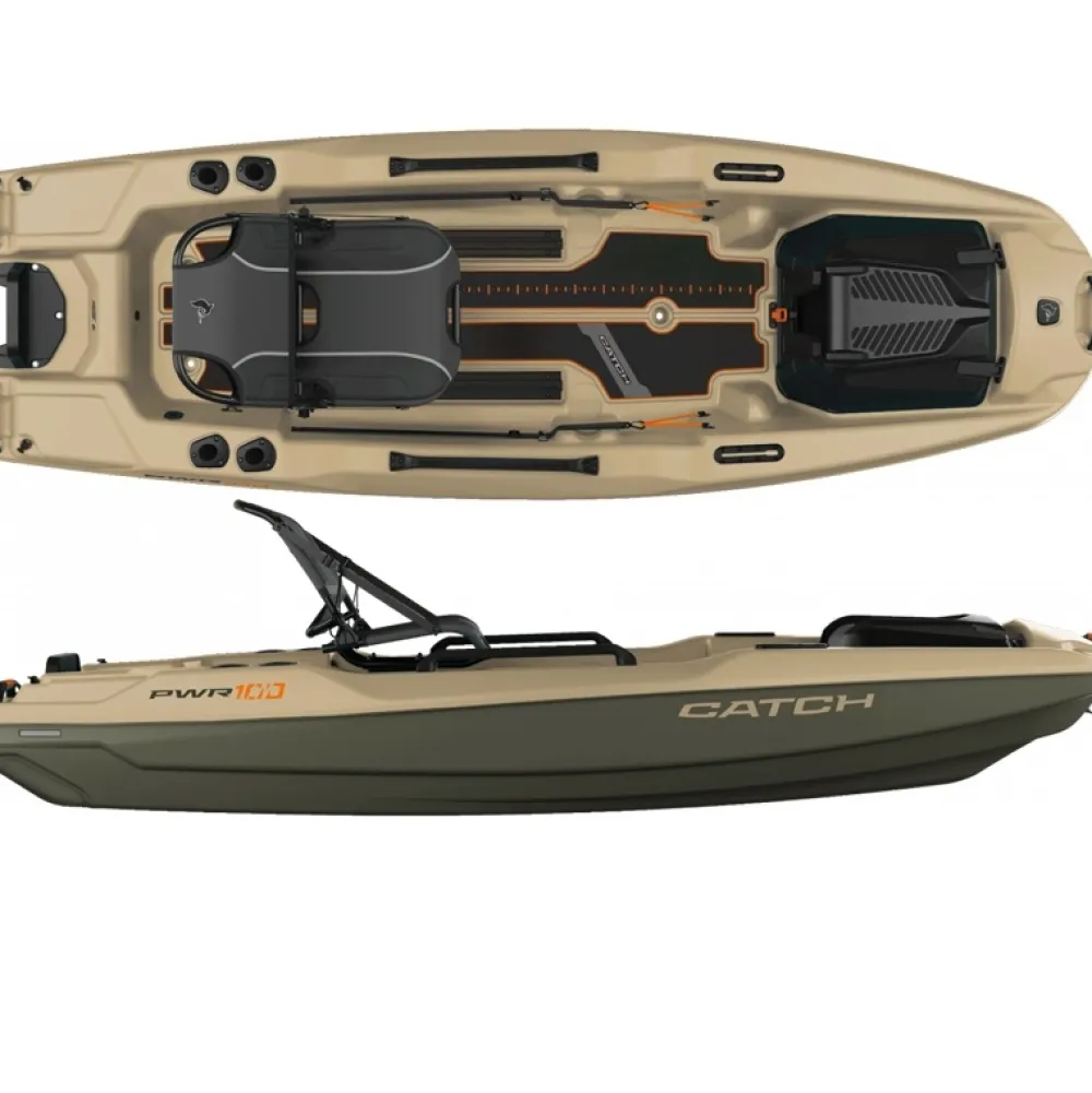 PELICAN SPORT Kayak De Pêche Rigide Et Pack^Kayak de pêche Pelican Catch PWR 100 Khaki