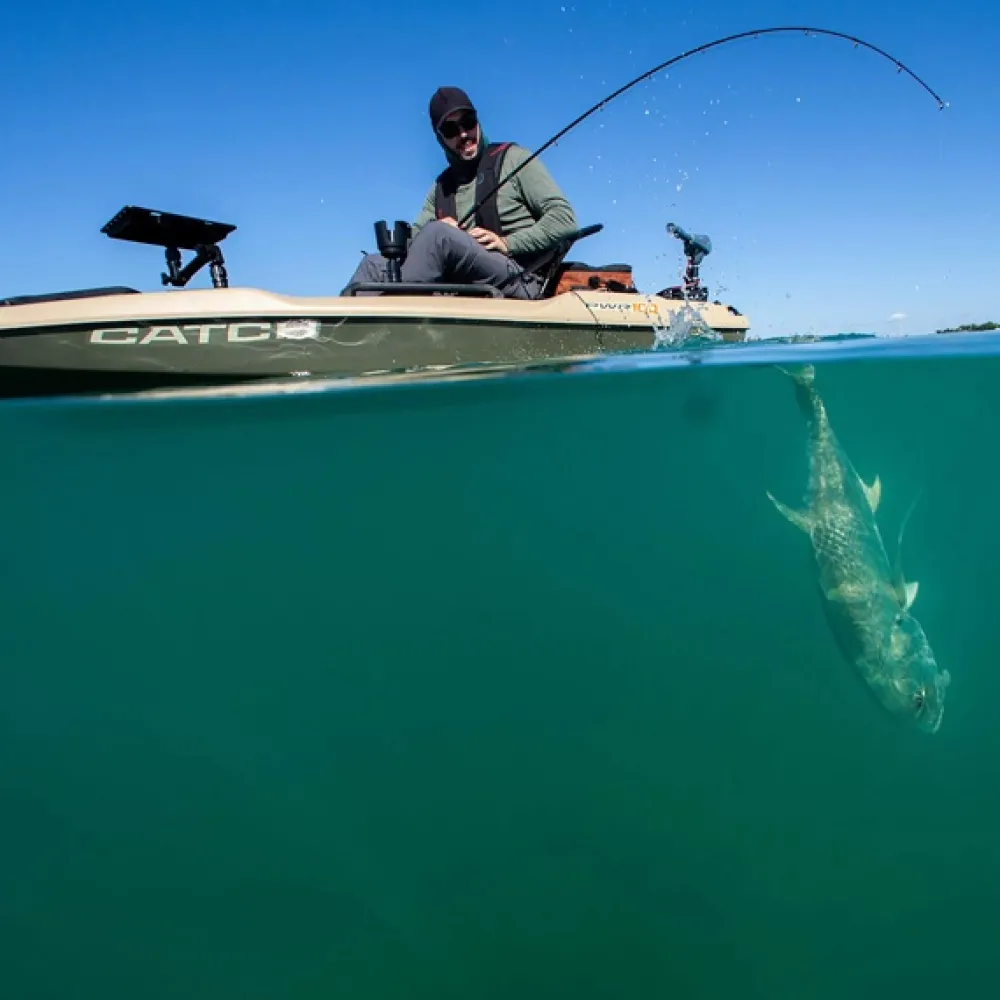 PELICAN SPORT Kayak De Pêche Rigide Et Pack^Kayak de pêche Pelican Catch PWR 100 Khaki