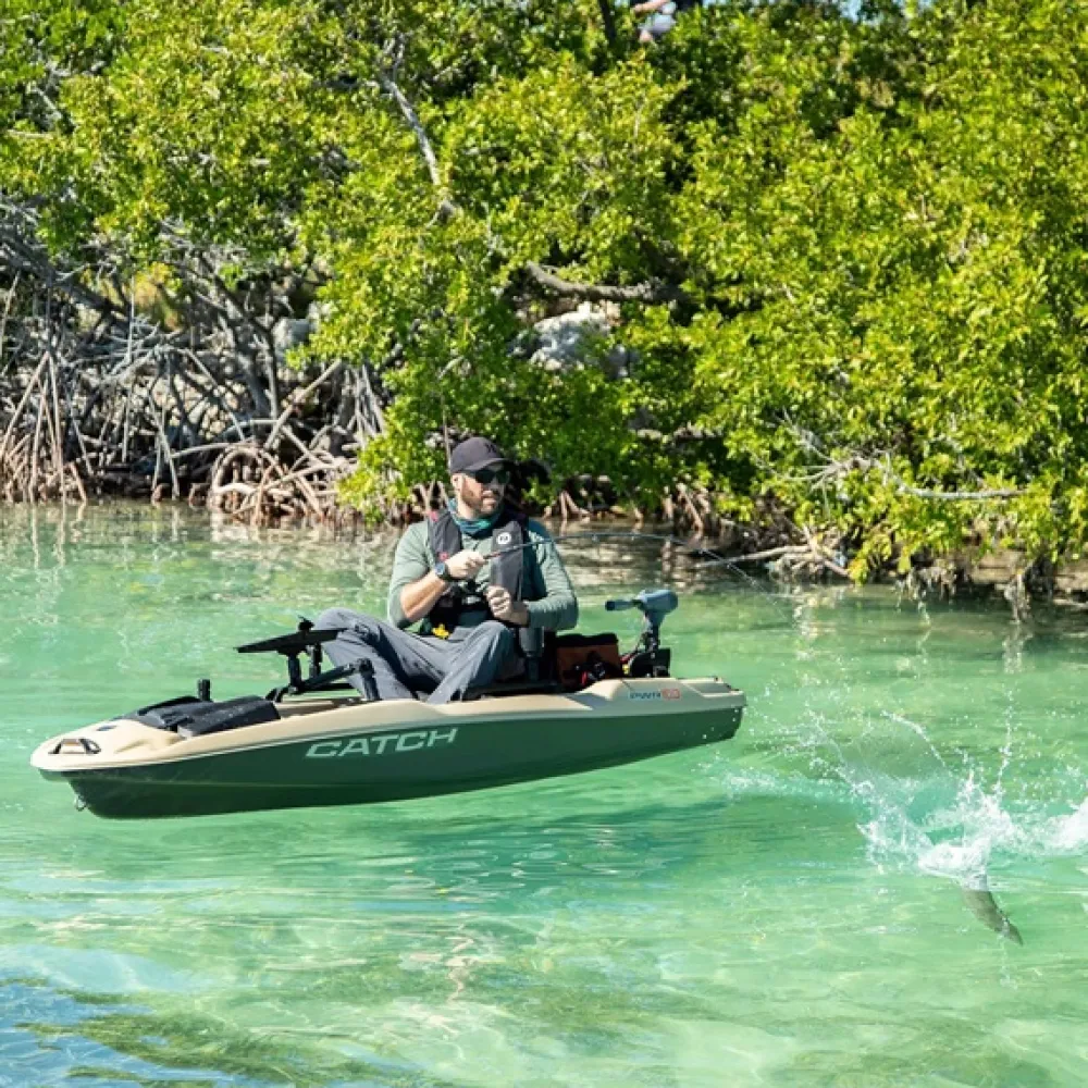 PELICAN SPORT Kayak De Pêche Rigide Et Pack^Kayak de pêche Pelican Catch PWR 100 Khaki