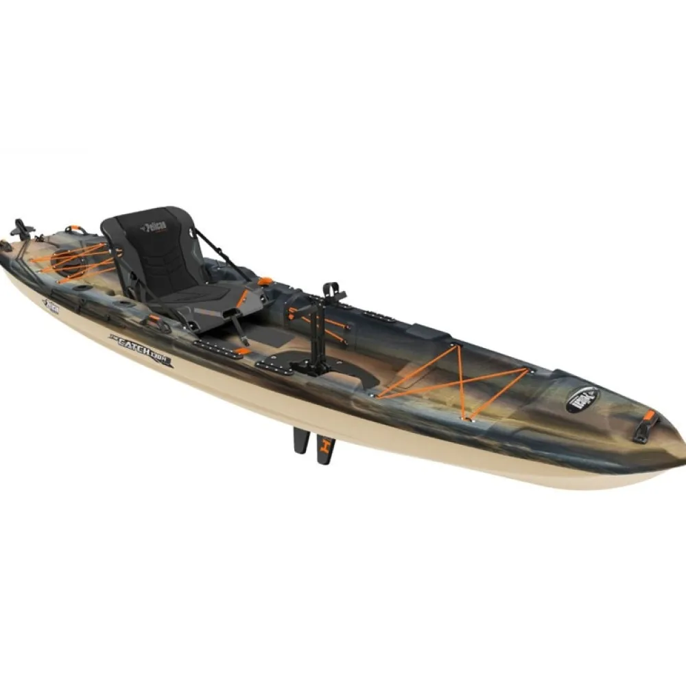 PELICAN SPORT Kayak De Peche À Pédale|Kayak De Pêche Rigide Et Pack^Kayak de pêche Pelican The Catch 130 Hydrive II