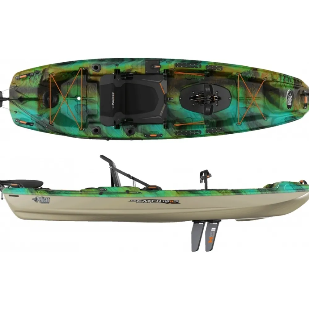 PELICAN SPORT Kayak De Peche À Pédale|Kayak De Pêche Rigide Et Pack^Kayak de pêche Pelican The Catch 110 Hydrive II