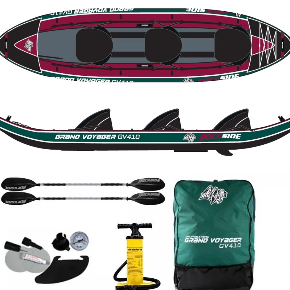 ROCKSIDE Kayak Gonflable Et Pack^Kayak gonflable 3 places Grand Voyager